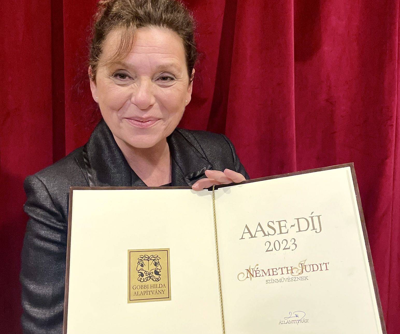 Németh Judit - Aase-díj fotó: Magyar Színházi Társaság